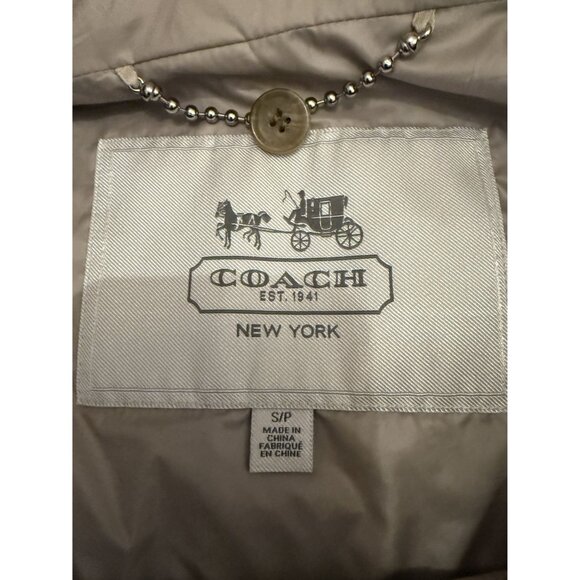 NEW Coach Utility Lightweight Quilted Softshell Jacket Tan Women's Size S [jb] - Picture 6 of 9